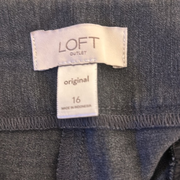 LOFT Outlet women’s sz 16, Dress Pants / trousers / slacks, Original Fit, gray - Picture 7 of 7